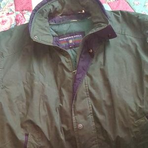 Dark green members only jacket with liner